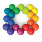 Image of brightly colored wooden balls